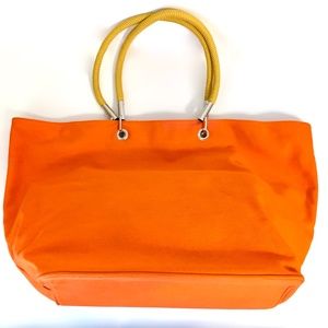 Sondra Roberts Large Orange Tote/Beach Bag
